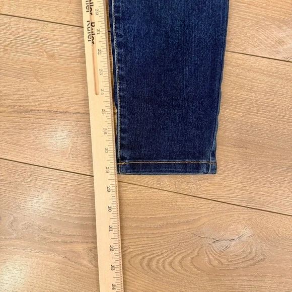 d. jeans Dark Wash Skinny Ankle Mid Rise Jeans Double Button Size 12 - Picture 8 of 8